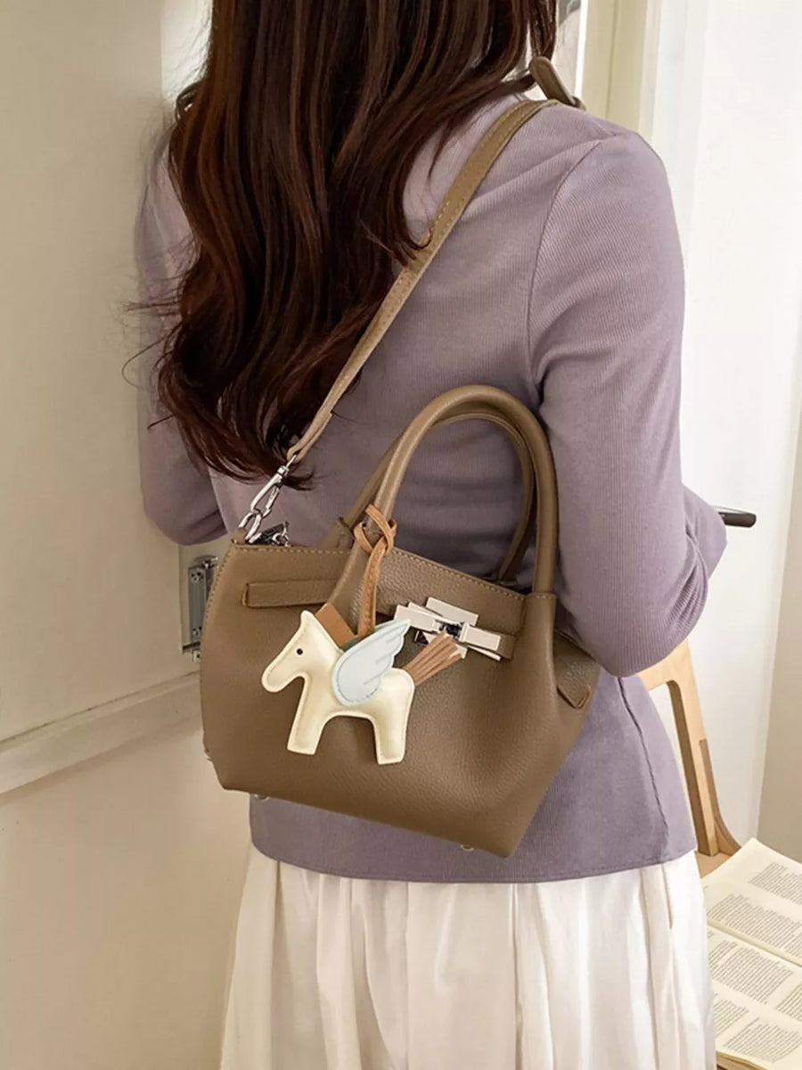 Yellow Top Handle Mini Crossbody Bag