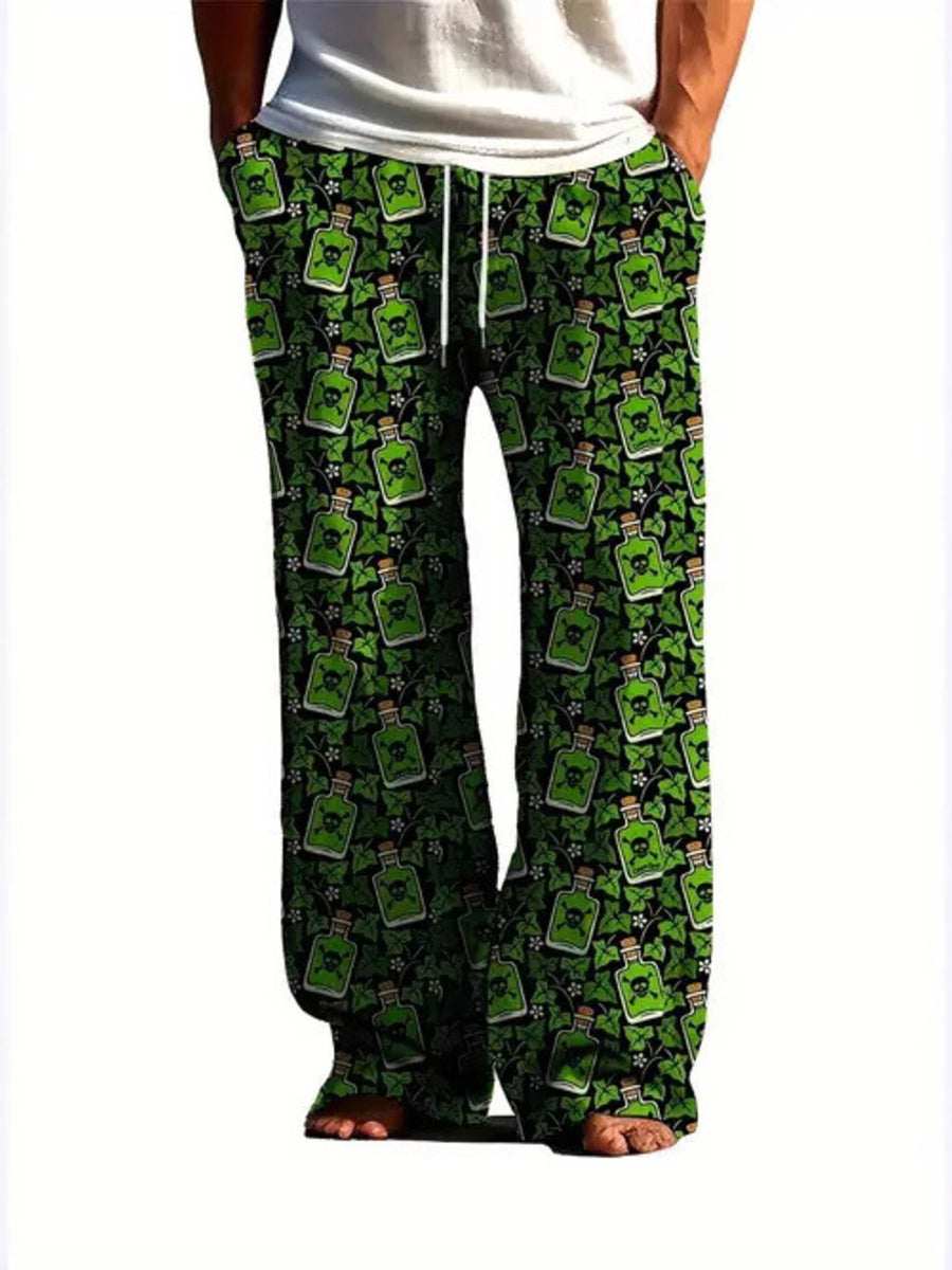 Scarlet Men's Printed Loose Fit Sweatpants Plus Size