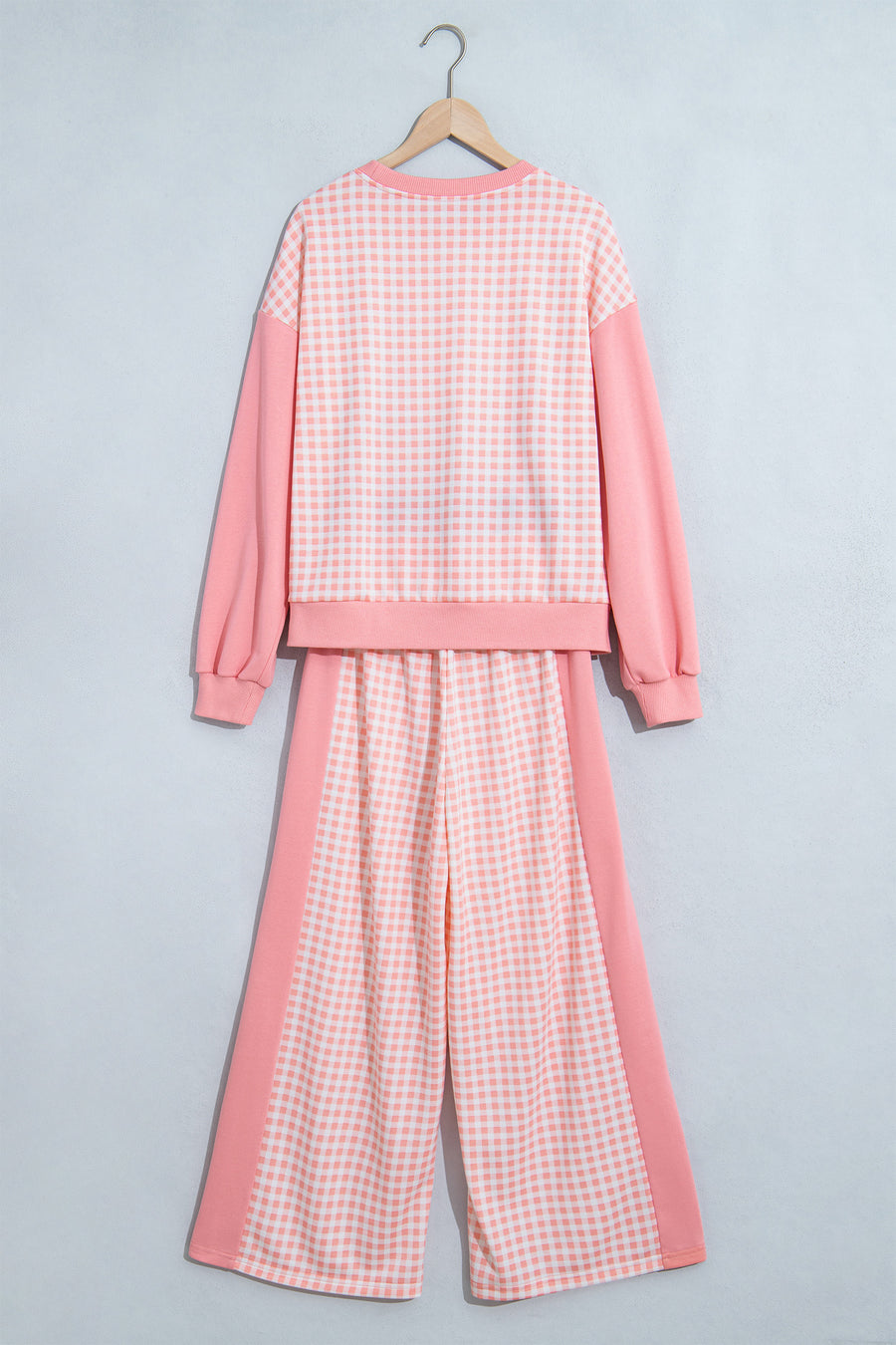 light pink lounge set with hip-length and pullover
