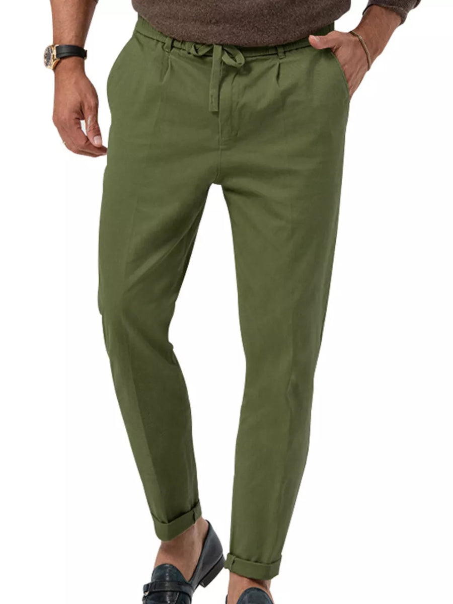 Apricot Men's Casual Drawstring Pants Plus Size