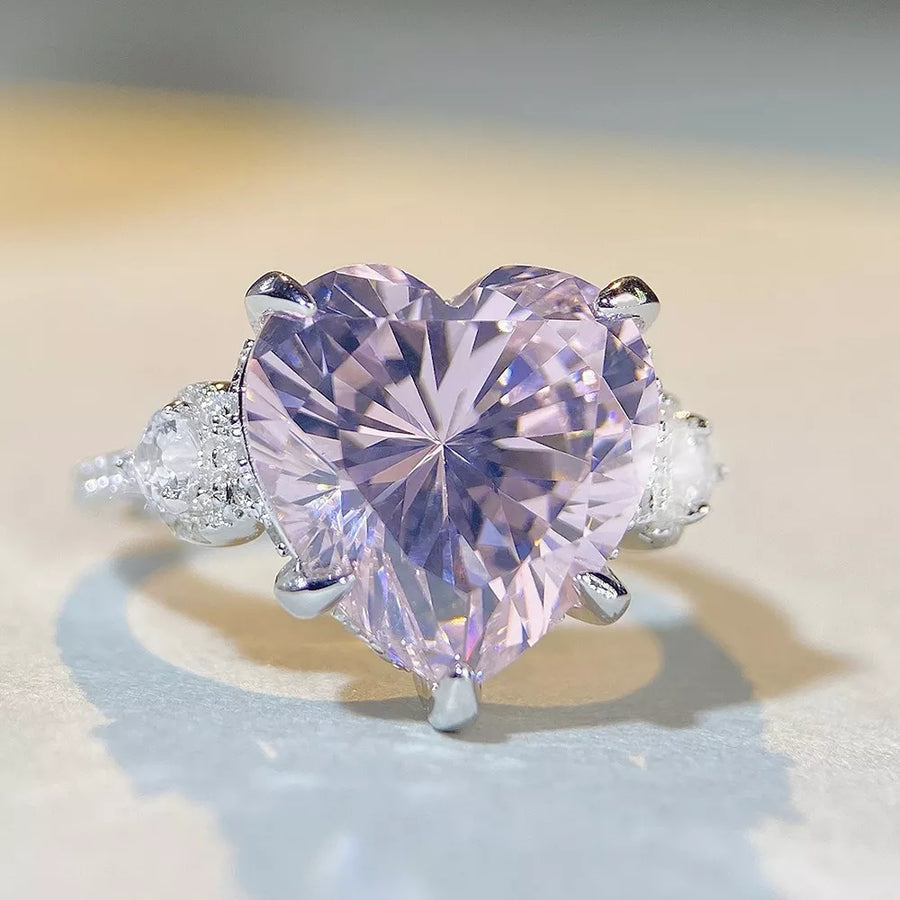 925 sterling silver,Zircon Care instructions: Avoid wearing during exercise, as ring in light pink with fitted silhouette