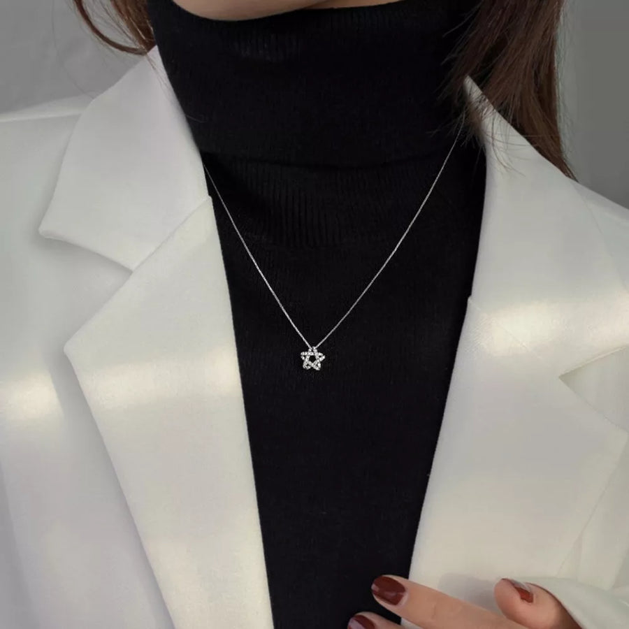 925 sterling silver,Zircon Care instructions: Avoid wearing during exercise, as necklace in Silver with delicate silhouette
