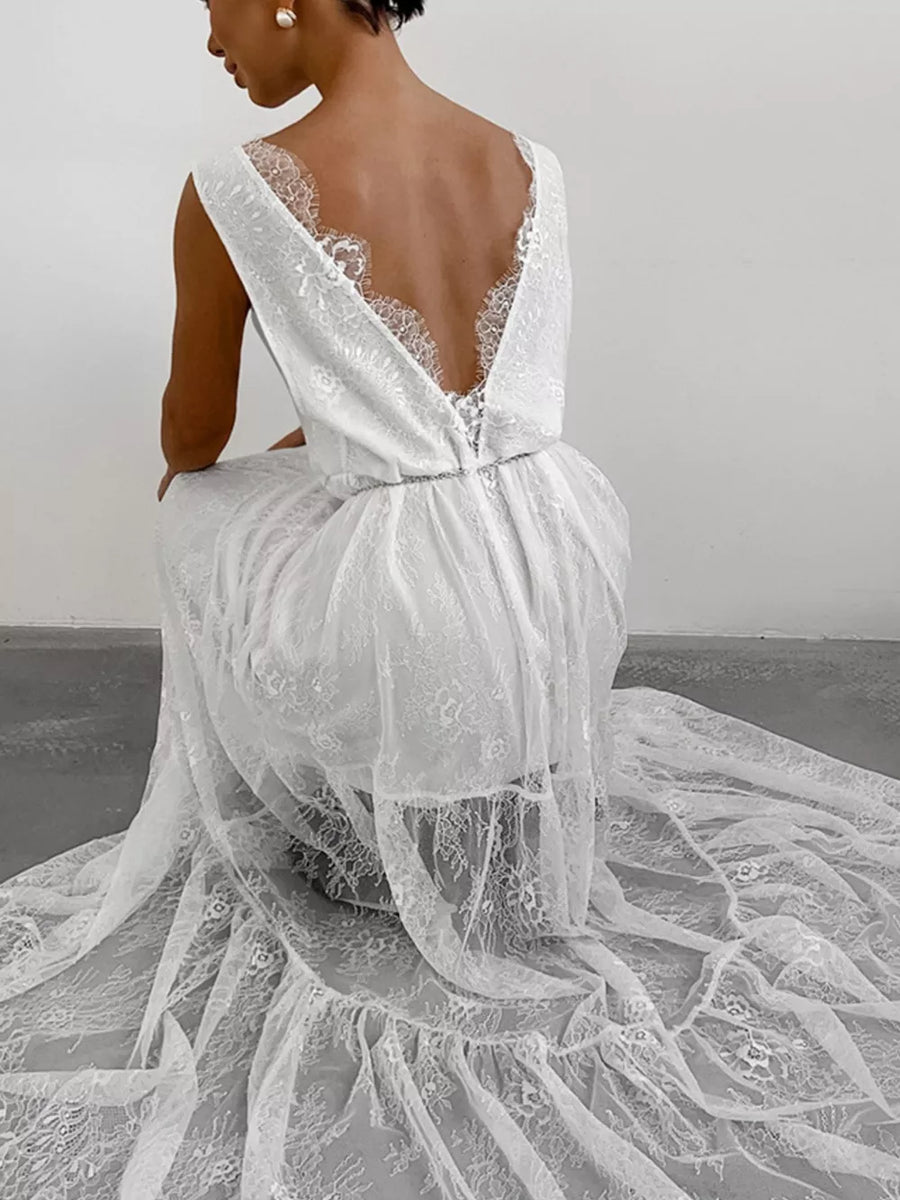 100% polyester Care instructions: Machine wash cold maxi dress in White with A-line silhouette
