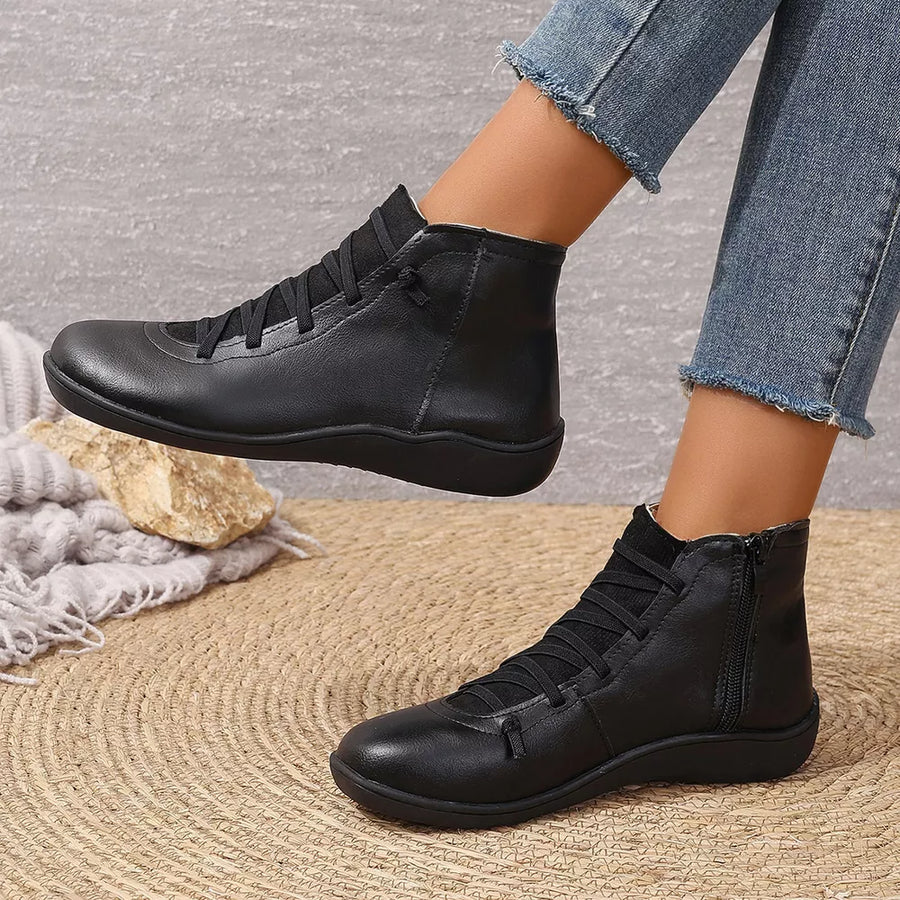PU Leather, Rubber Imported Size &amp ankle boots in Green with regular silhouette