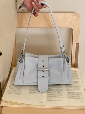 Blue with Buckle Detail Crossbody Bag