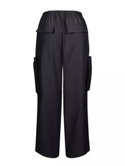 Drawstring Cargo Pants With Zipper Accents option 8