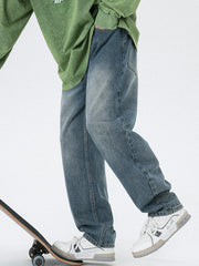Medium Men S Vintage Wash Relaxed Fit Jeans