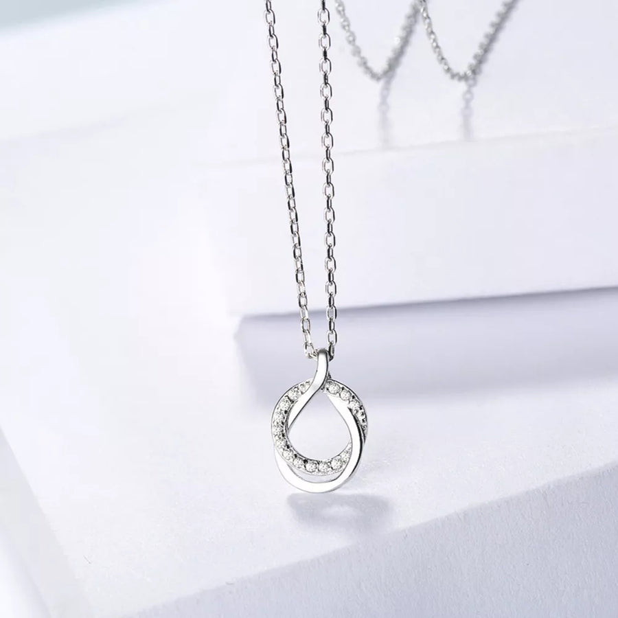 925 sterling silver,Zircon Care instructions: Avoid wearing during exercise, as necklace in Silver with not applicable