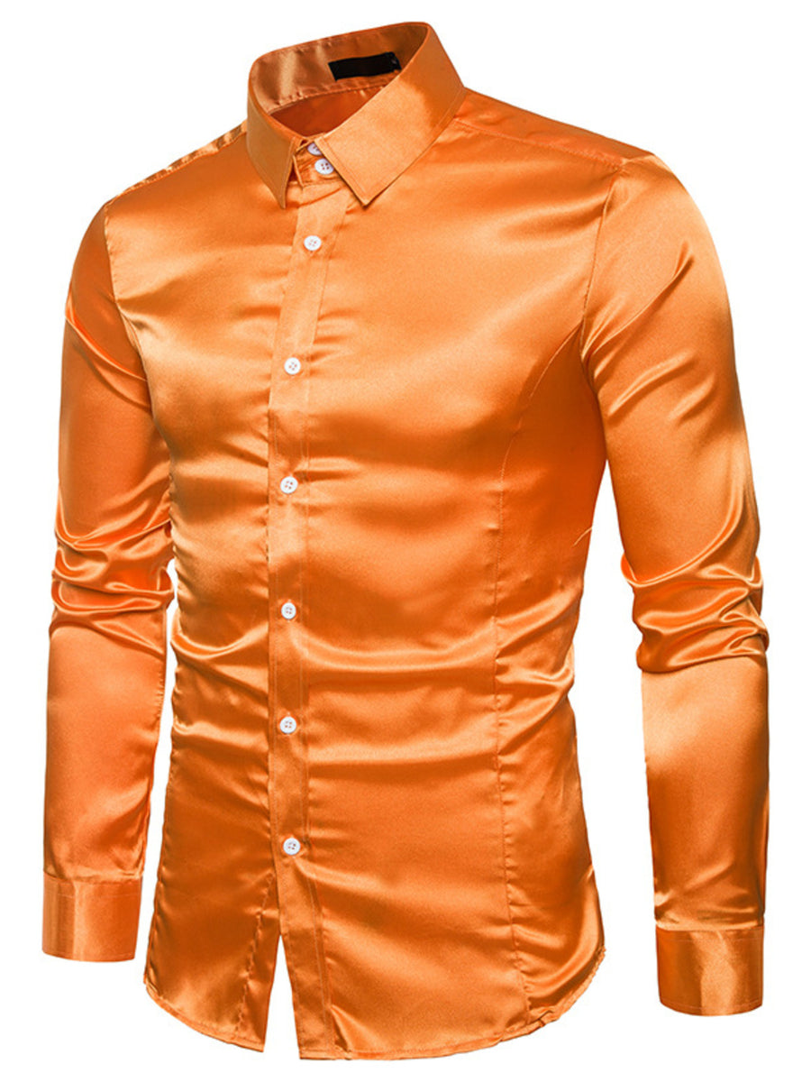 Yellow button-up shirt