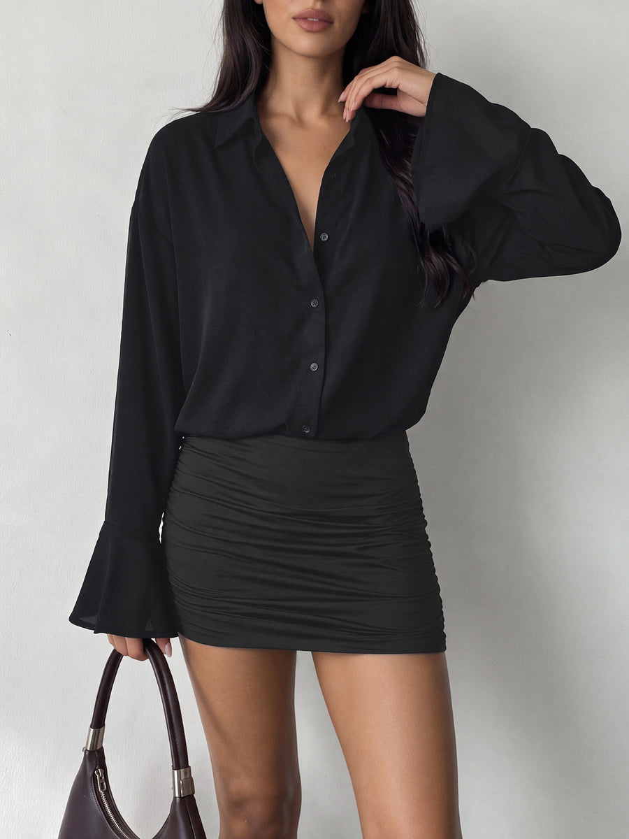 shirt dress in Black