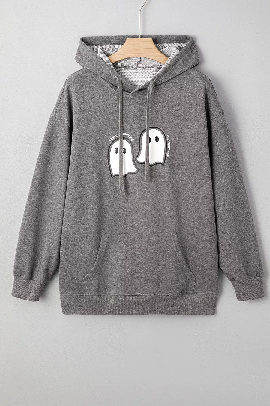 65% polyester, 35% cotton Care instructions: Machine wash cold pullover hoodie in Dark Gray with oversized silhouette