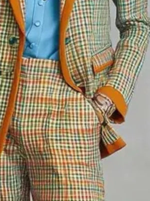 classic suit set in Sherbet with notch lapel