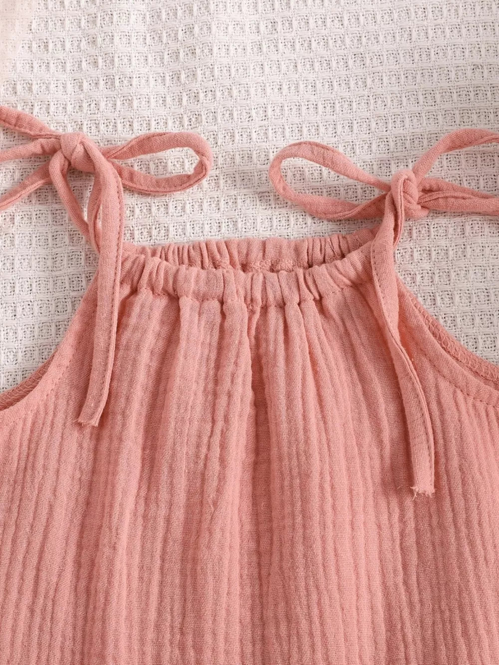 Children's Textured Cami And Shorts Set in Sea Blue