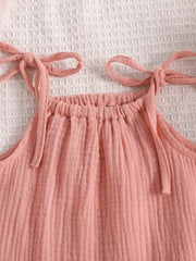 Children's Textured Cami And Shorts Set in Sea Blue