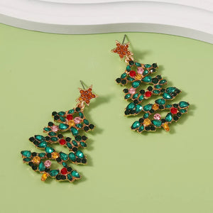 Colorful Christmas tree shape earrings with not applicable