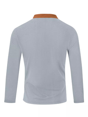 Men's Vintage Lace-up Long Sleeve Henley Plus Size in White