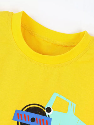Children's Construction Vehicle T-shirt & Shorts Set option 3