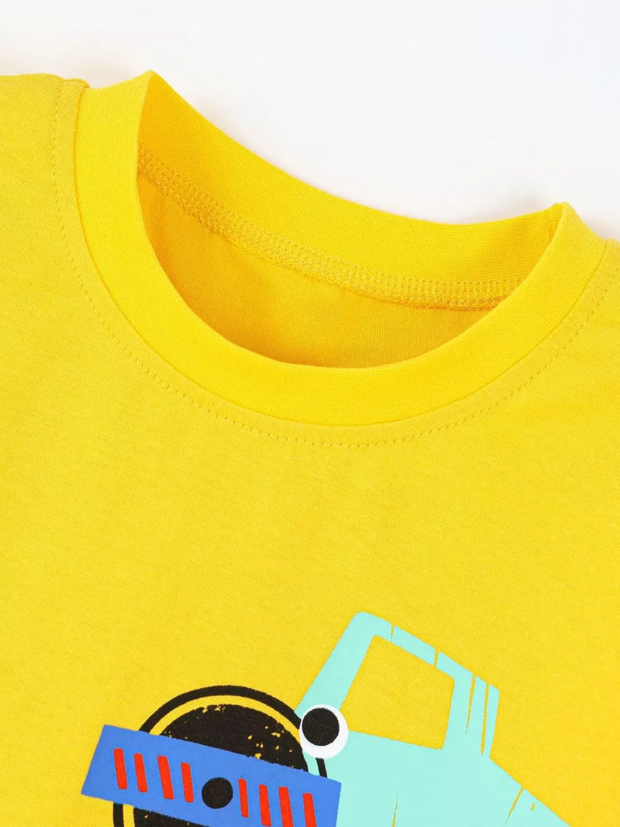Children's Construction Vehicle T-shirt & Shorts Set option 3