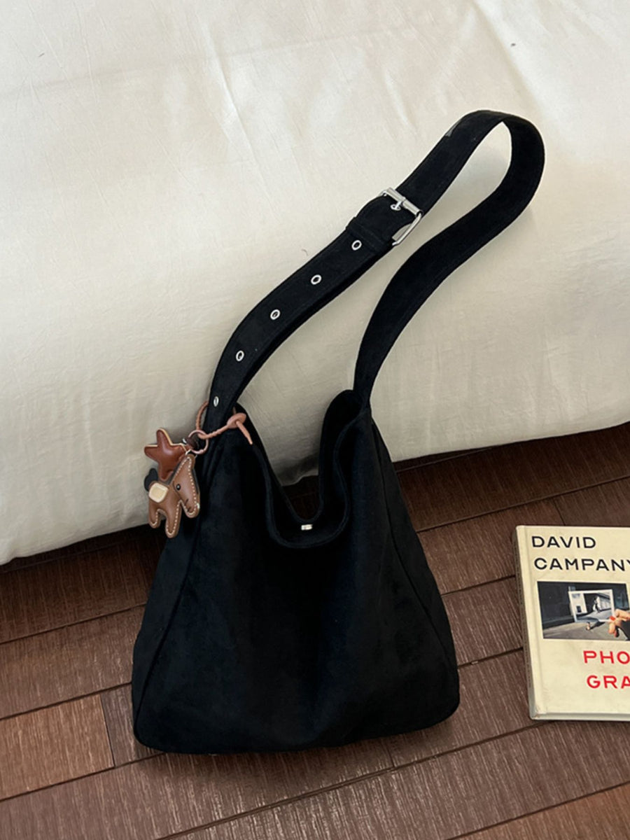crossbody bag in Gray with adjustable straps and large