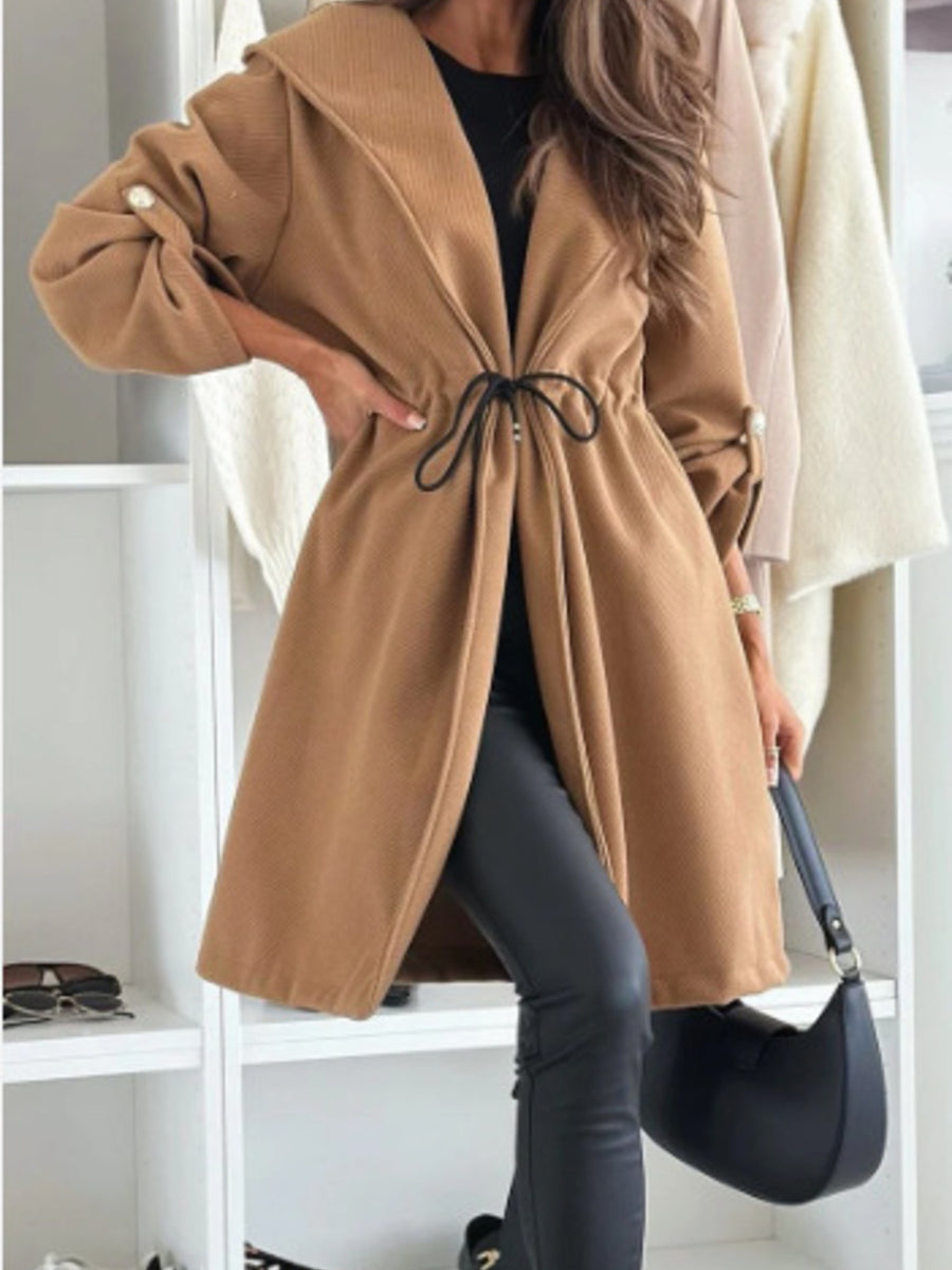 100% polyester Care instructions: Machine wash cold coat in Black with relaxed silhouette