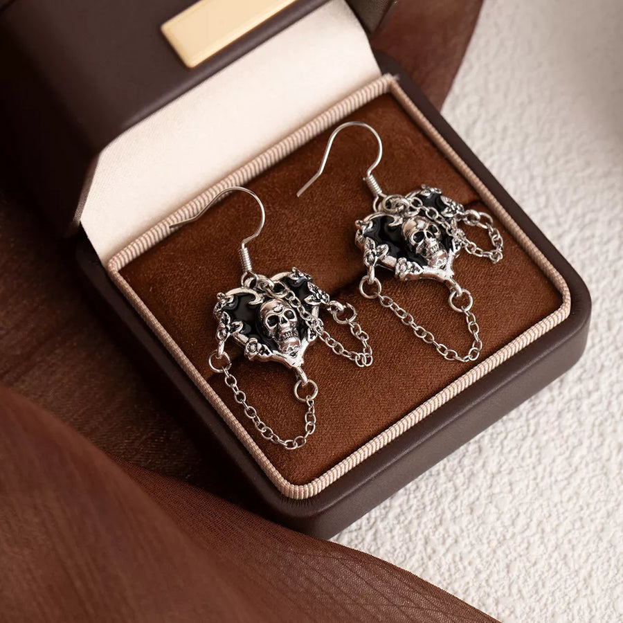 silver earrings with dangle and fishhook