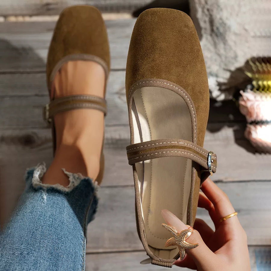 Polyester, Rubber Imported Size &amp flats in Brown with flats silhouette