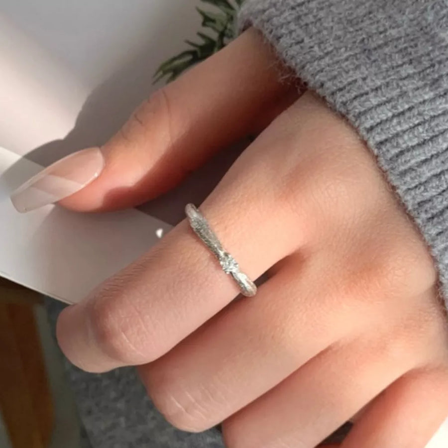 925 sterling silver,Zircon Care instructions: Avoid wearing during exercise, as ring in Silver with curved silhouette