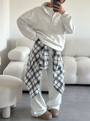 sweat set in Green with oversized and hip-length, full-length