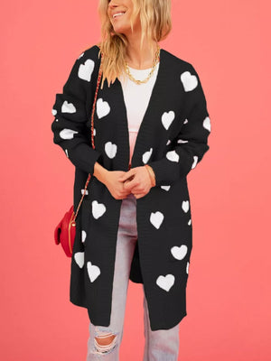 romantic cardigan in Pink with no collar