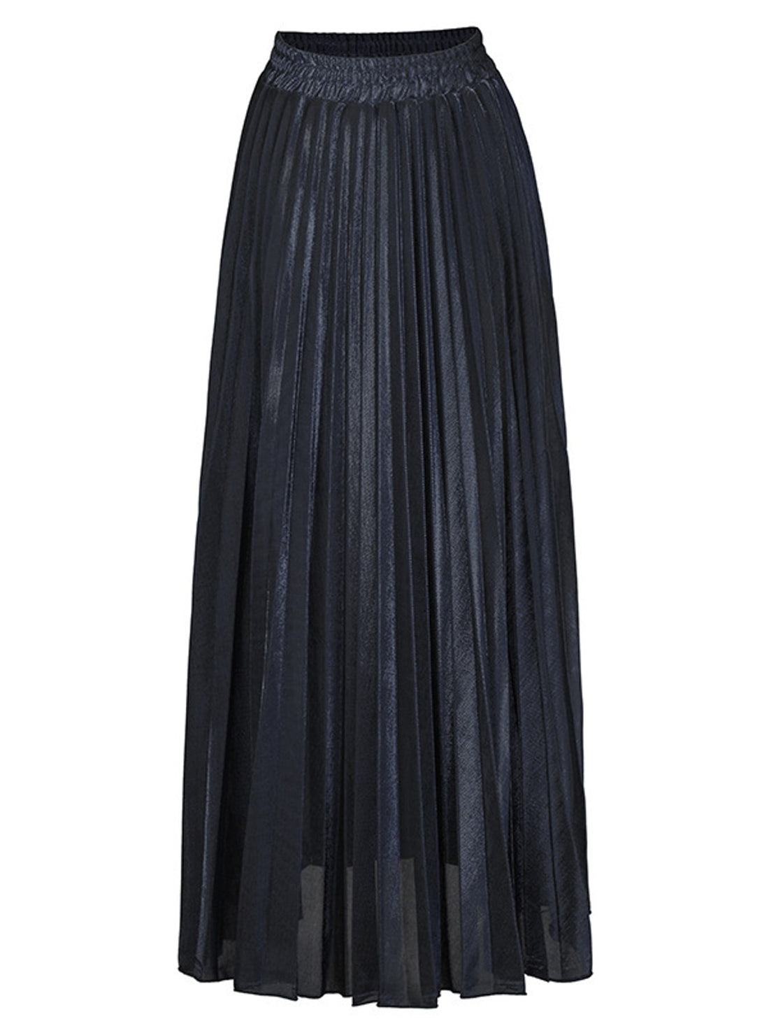 maxi skirt in Glamorous Silver with pleated and maxi