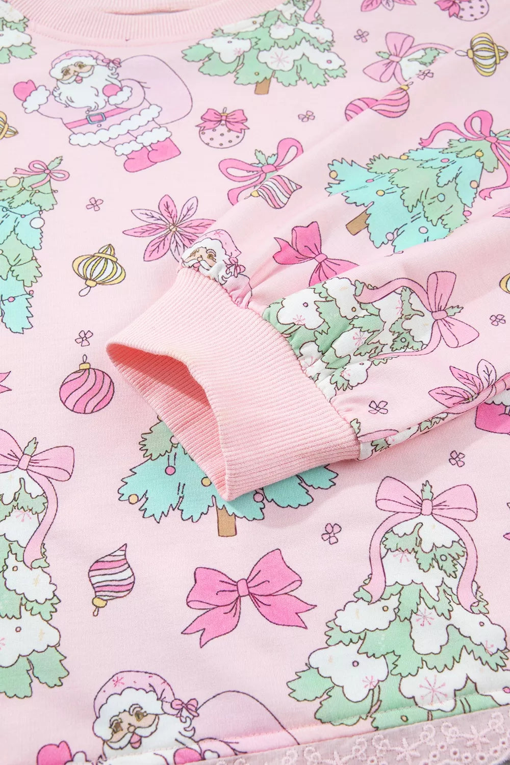 pajama set in Blush Pink with drawstring waist and cropped