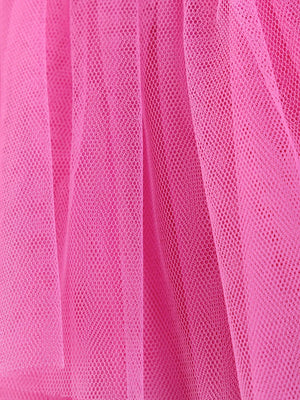Charming Tulle Layered Dress With Bowknot