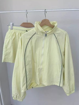 Zip-up Long-sleeve Jacket in Yellow, view 18