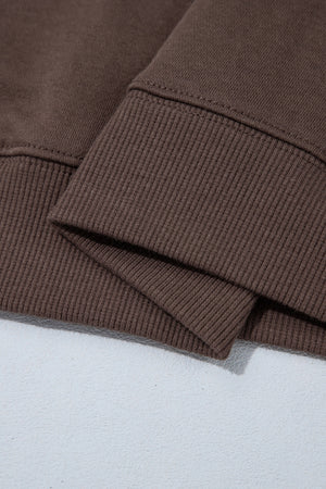 Chocolate relaxed sweatshirt with crew neck