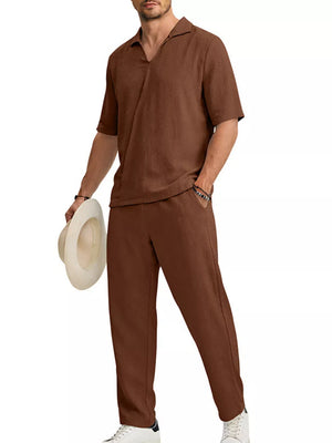 lounge set in Beige with pocketed and hip-length