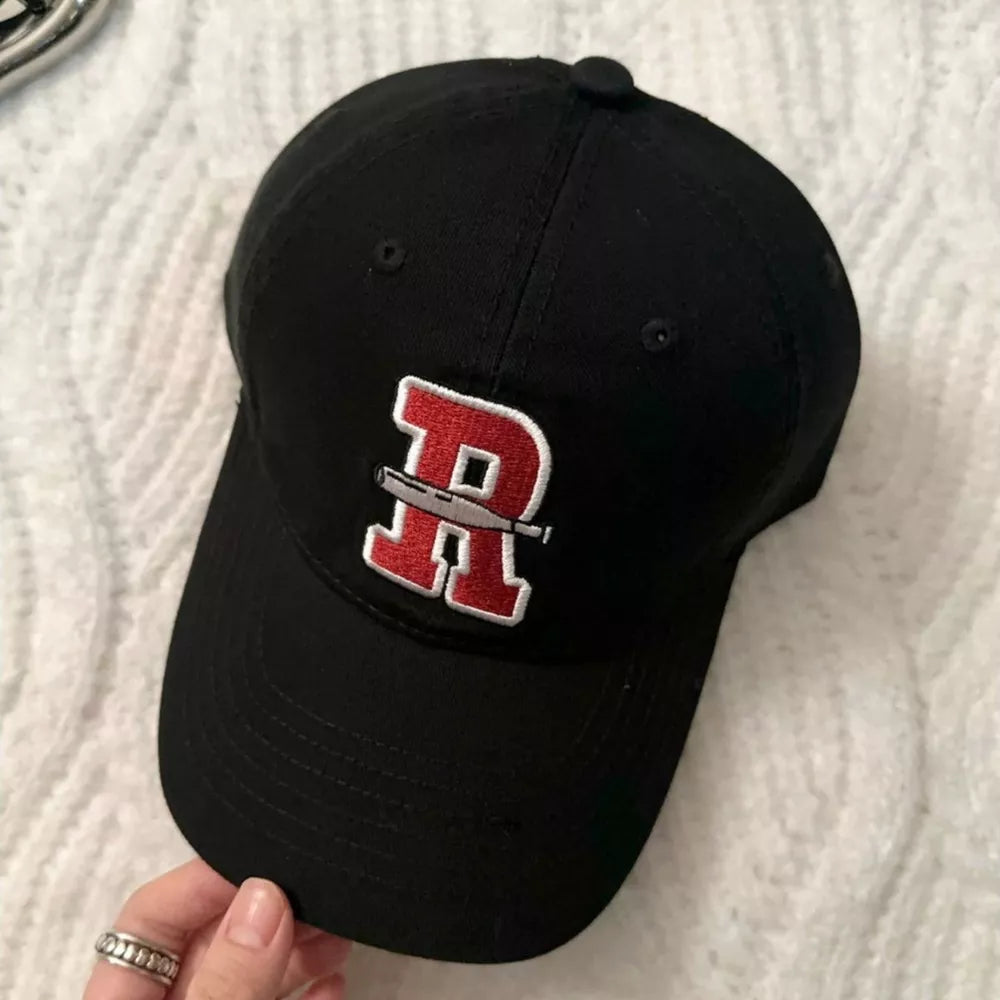 Letter Embroidered Classic Baseball Cap in Army Green