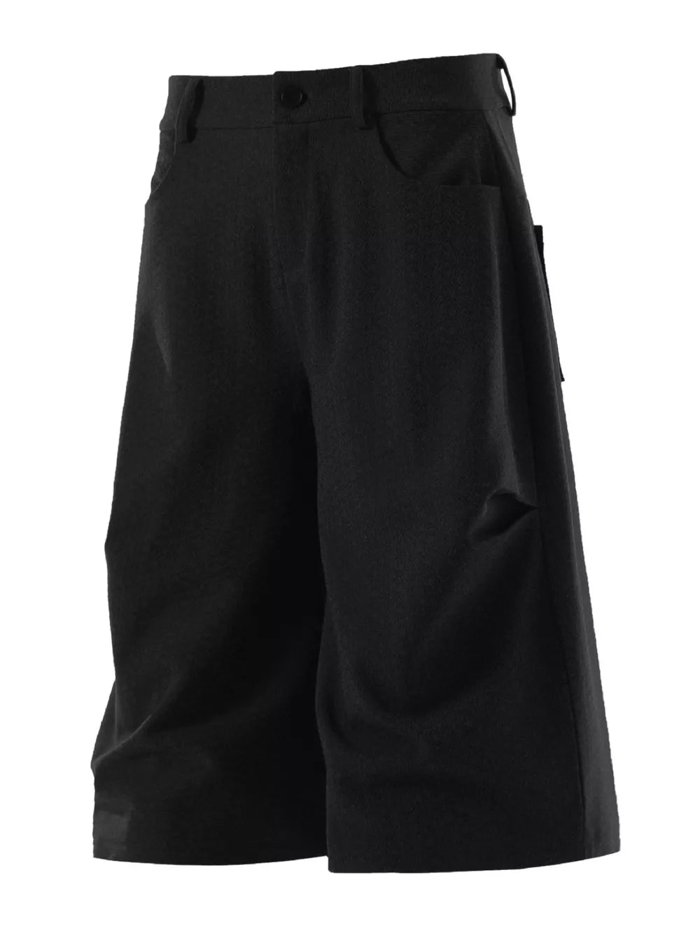 Black with Men's Wide Leg Capris
