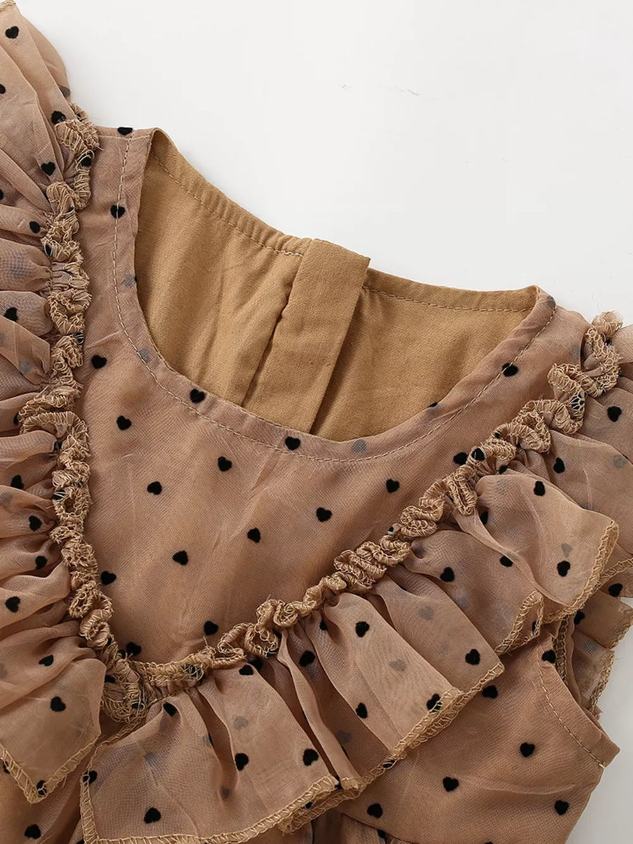 Children's Polka Dot Ruffle Dress option 3