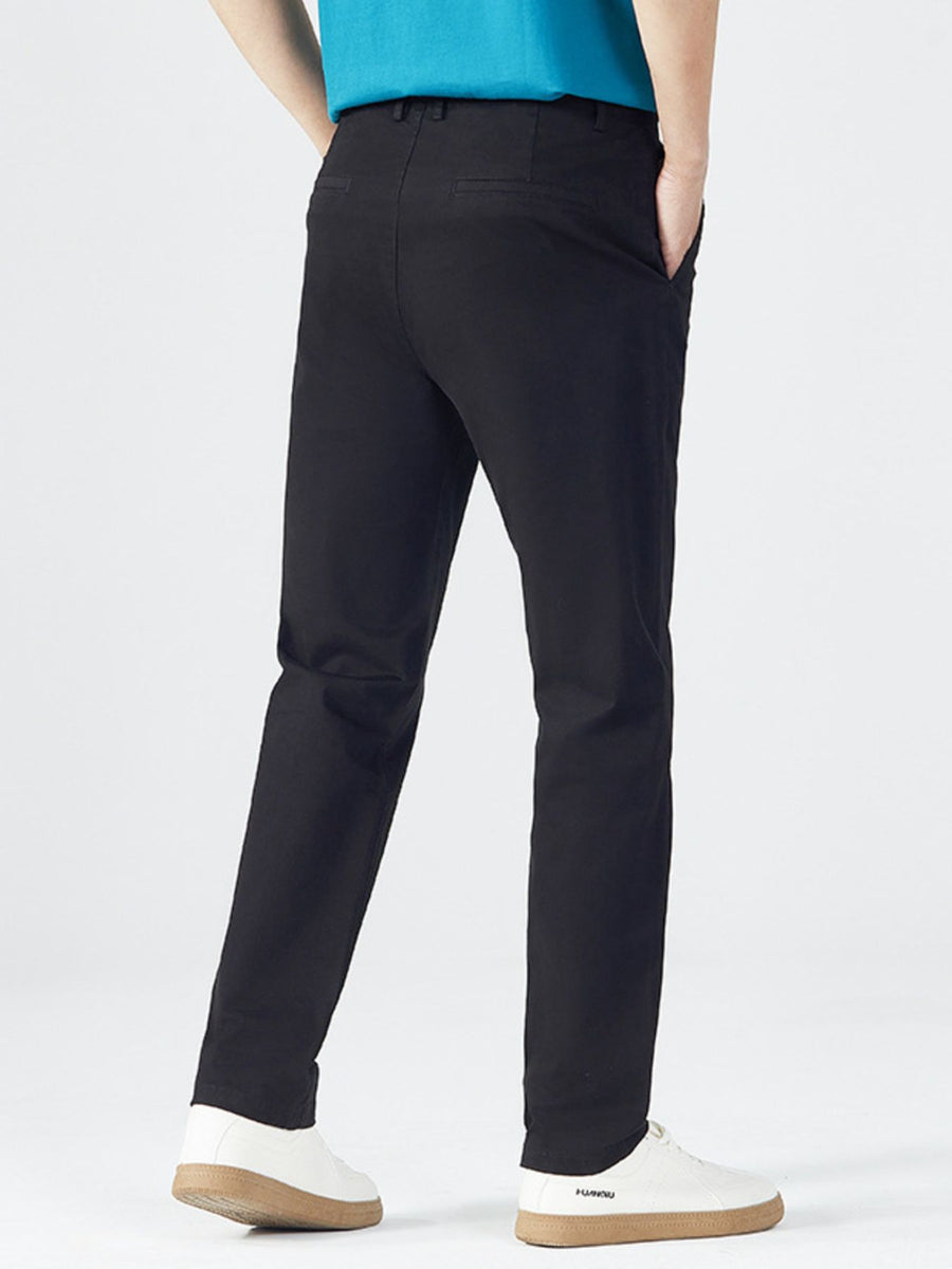 pants in blue with pocketed and full-length