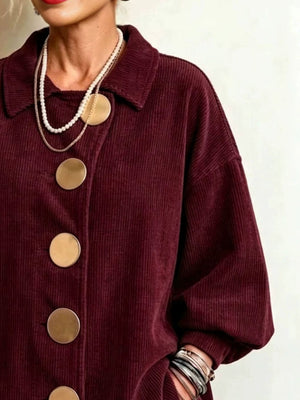 olive green oversized jacket with collared