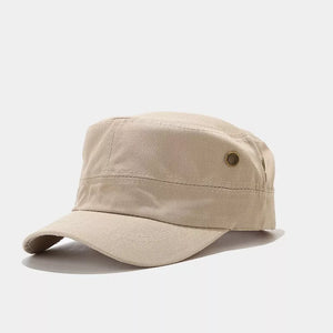 hat in khaki featuring eyelets and fitted fit