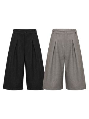 charcoal capri pants with capri and button