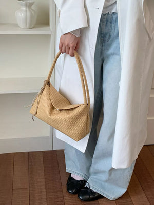 Woven Leather Shoulder Bag option 8