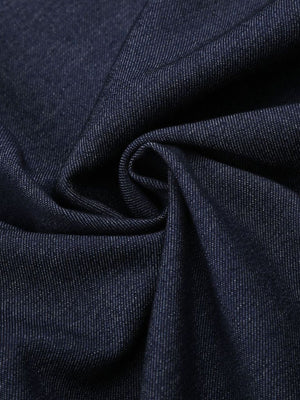 indigo pants with capri and button, drawstring, elastic