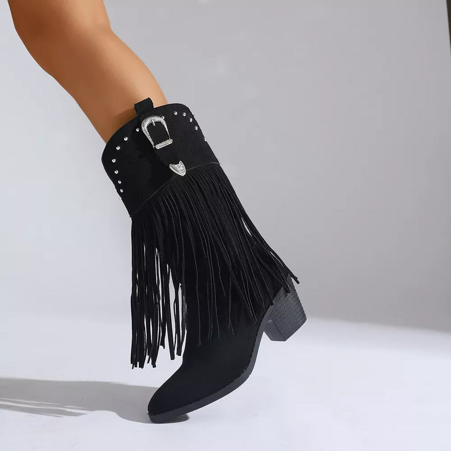 Polyester,Rubber Imported Size &amp boots in Black with boot silhouette