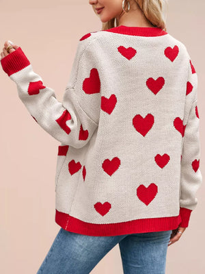 Apricot cardigan with pocketed and long sleeve