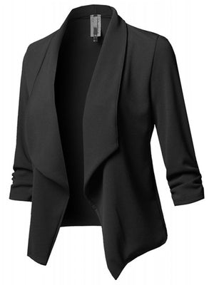 classic blazer in Blue with shawl lapel
