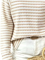 classic t-shirt in Apricot with crew neck