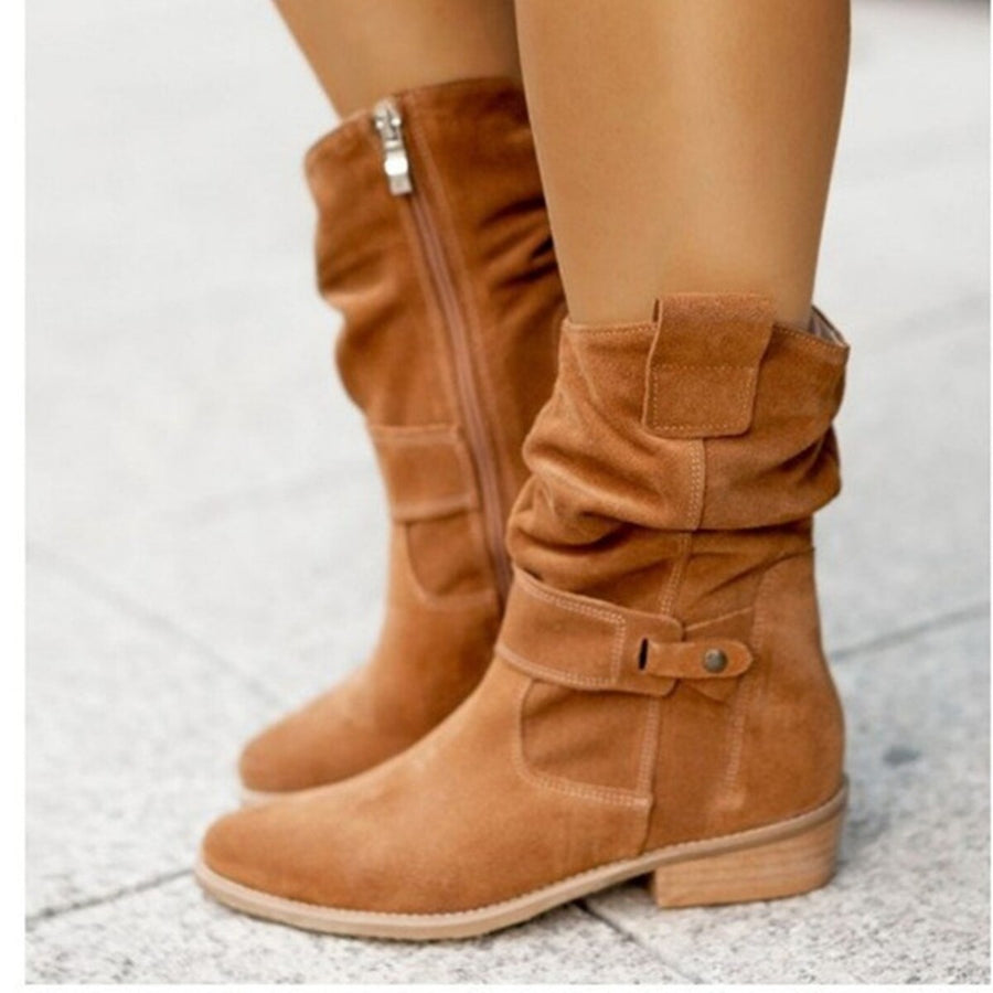 Suede,Rubber Imported Size &amp boots in Brown with regular silhouette