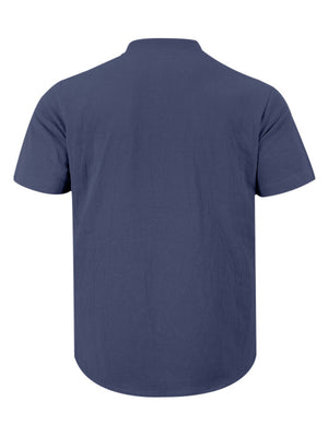 Light Khaki Sophisticated Casual Short-sleeve Shirt For Men